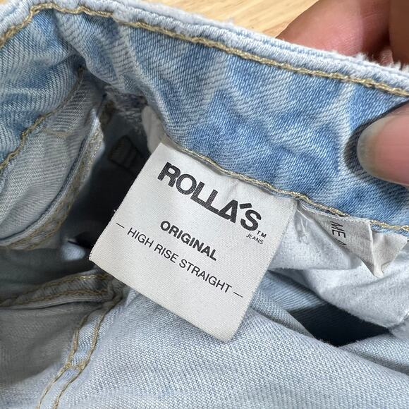 Rolla's Original High Rise Straight Leg Jeans Light Wash Women's 27 - Picture 6 of 11